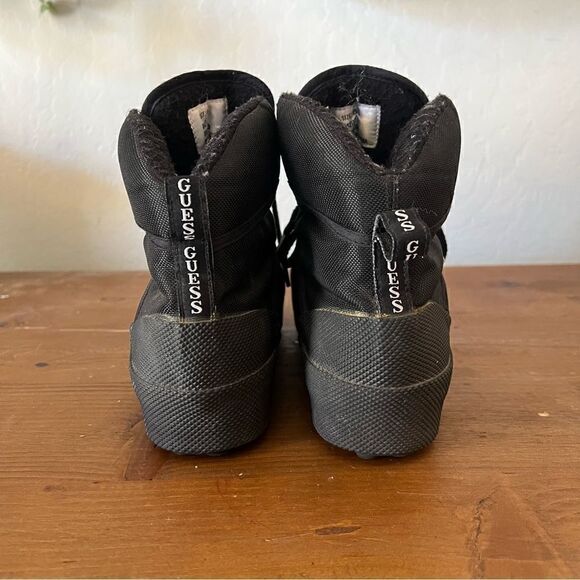 VTG 90s Guess Platform Chunky Ankle Boots Grunge Goth Rare Lined Size 6.5 Womens - Picture 6 of 11